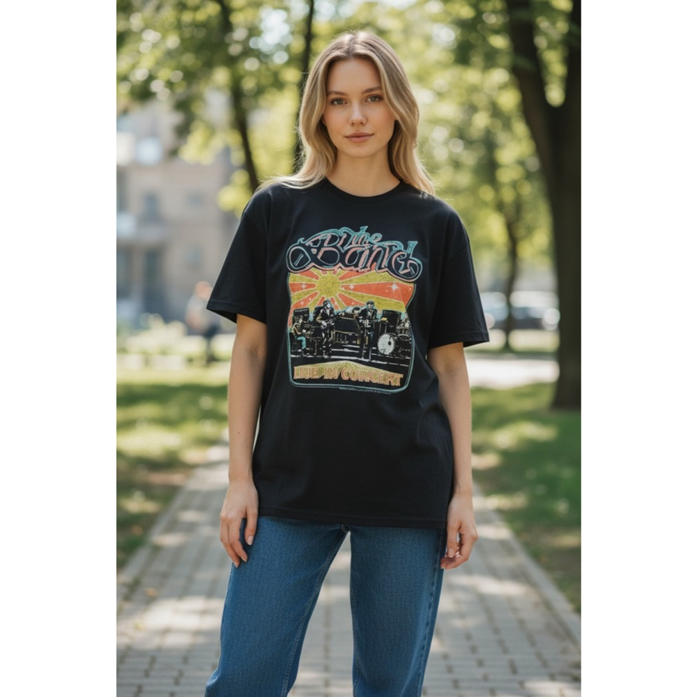 Junk Food Clothing Black The Band Graphic Tee Large NWT